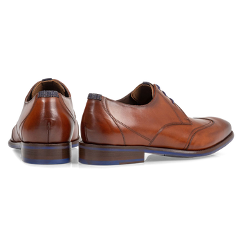 Lace shoe cognac calf leather