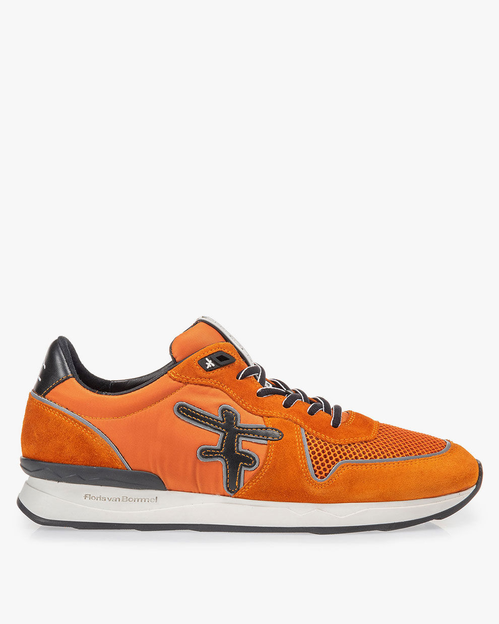 Orange suede leather sneaker 16284 02 Floris van Bommel Official