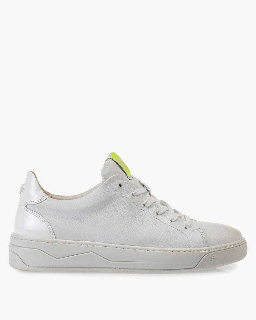 Sneaker printed leather white