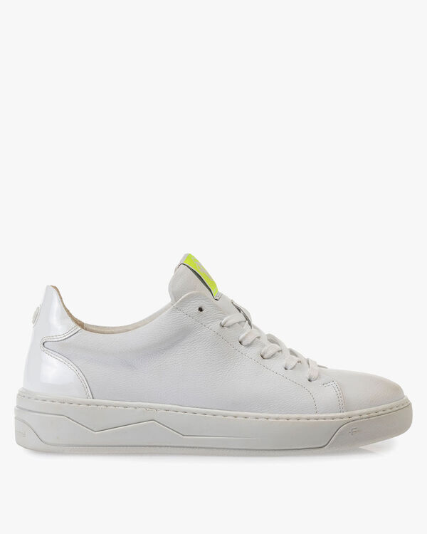 Sneaker printed leather white