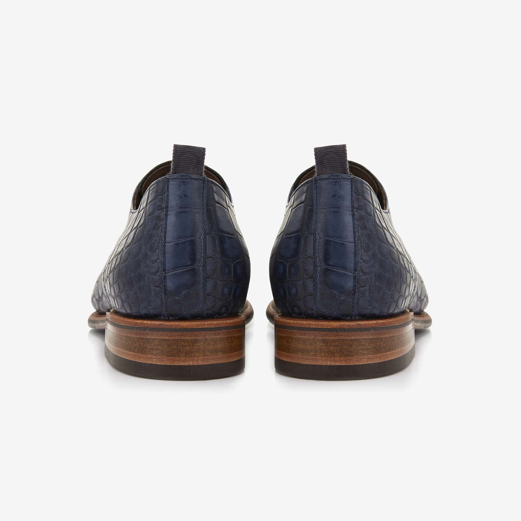 Lace up shoes men Floris van Bommel dark blue crocodile print men s lace up shoe Floris van Bommel