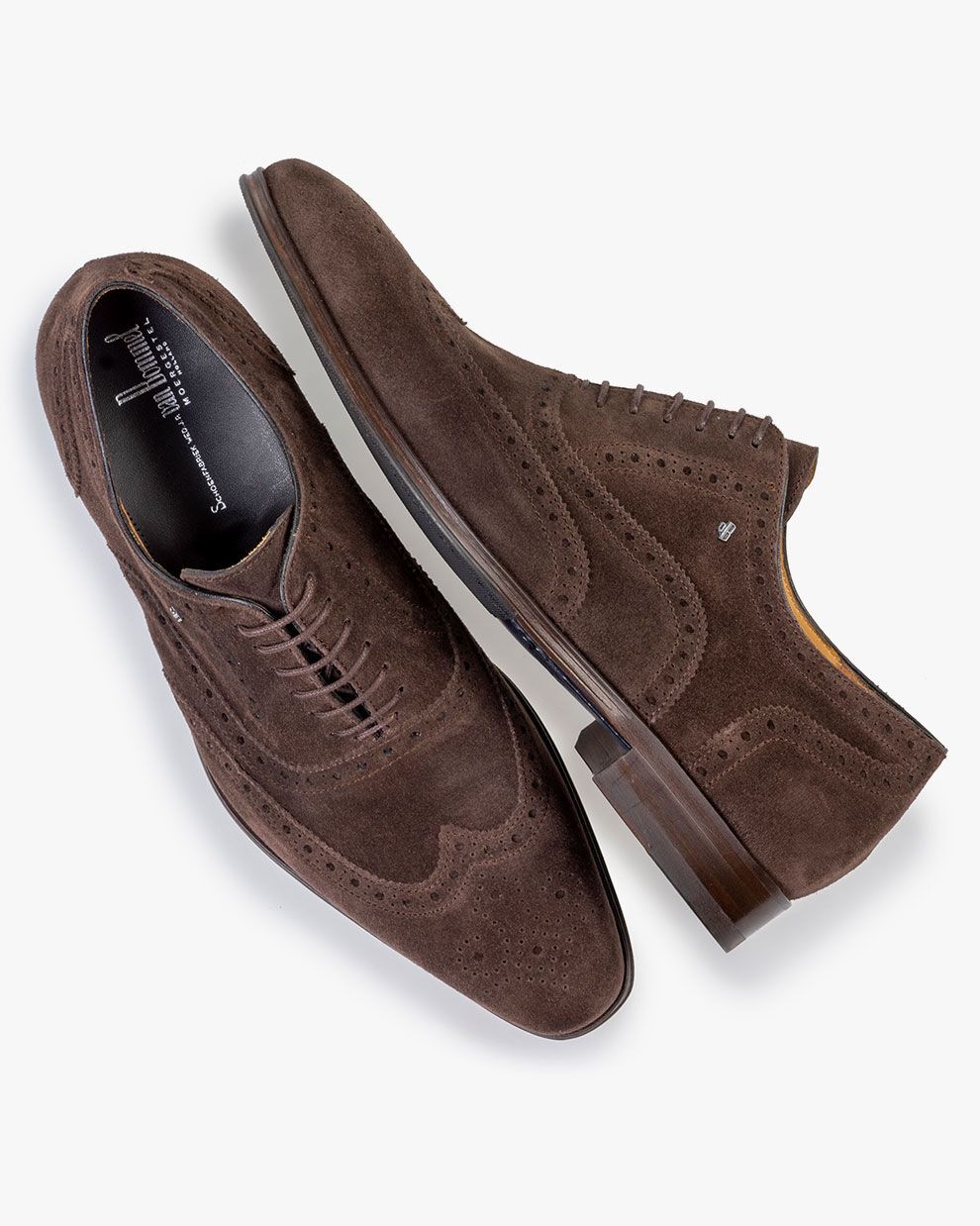 Lace shoe suede dark brown SBM 30130 21 01 Van Bommel Official