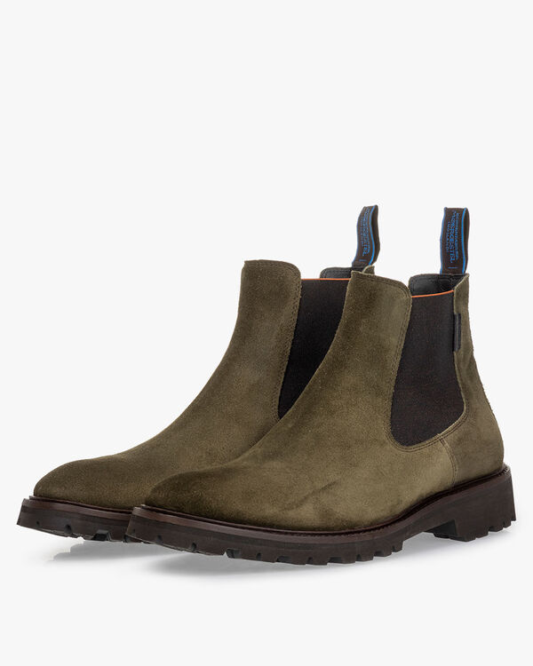 Chelsea boot suede dark green
