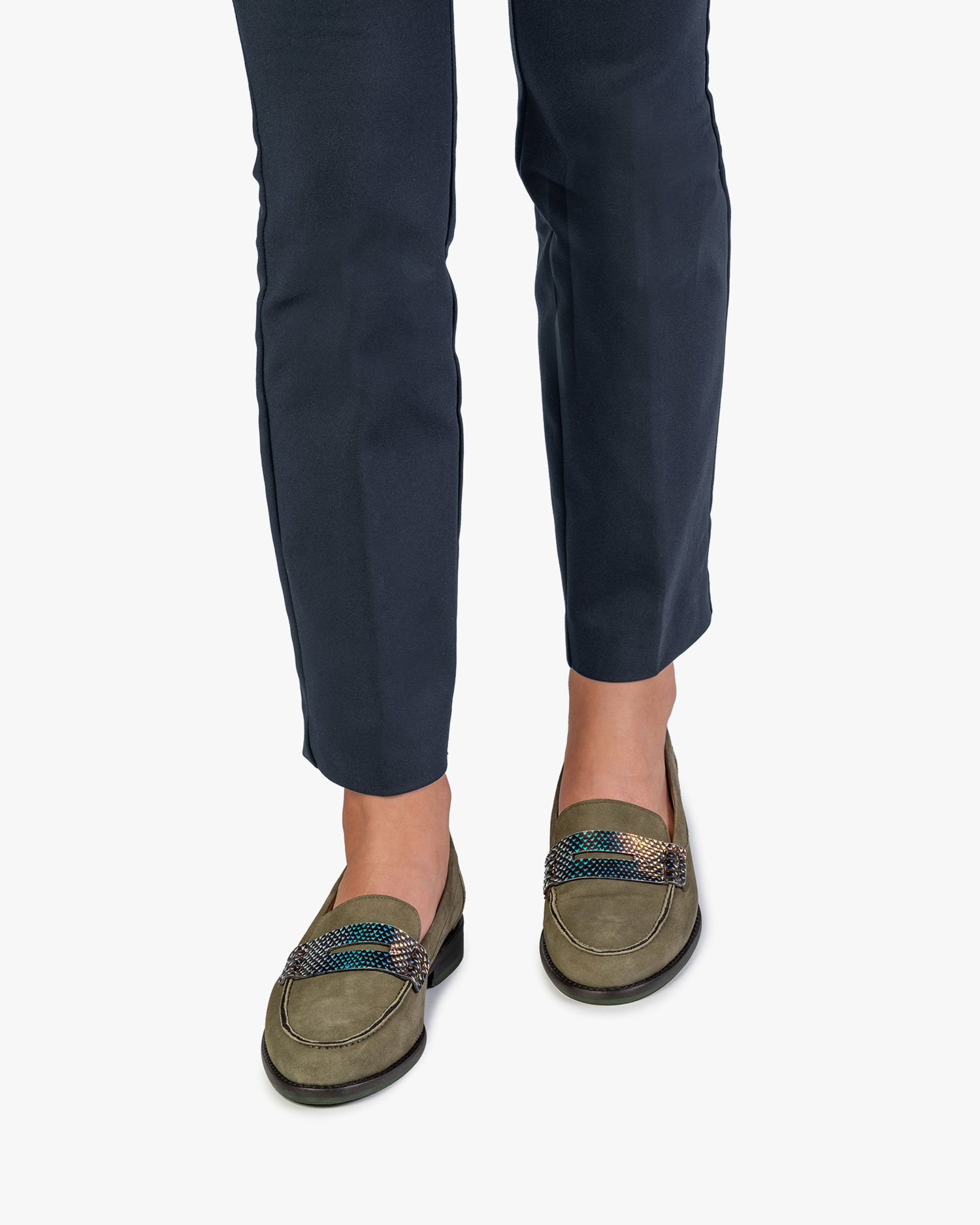 Green suede leather loafer | Floris van Bommel Official®