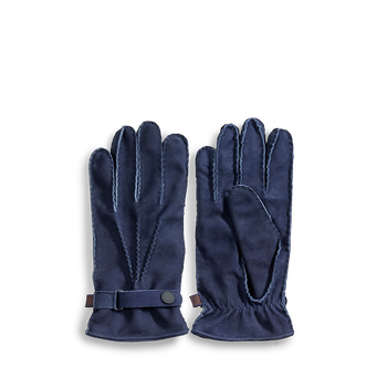 Gloves suede blue