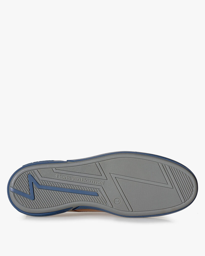 Lace boot calf leather cognac