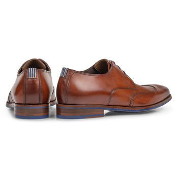 Lace shoe cognac calf leather