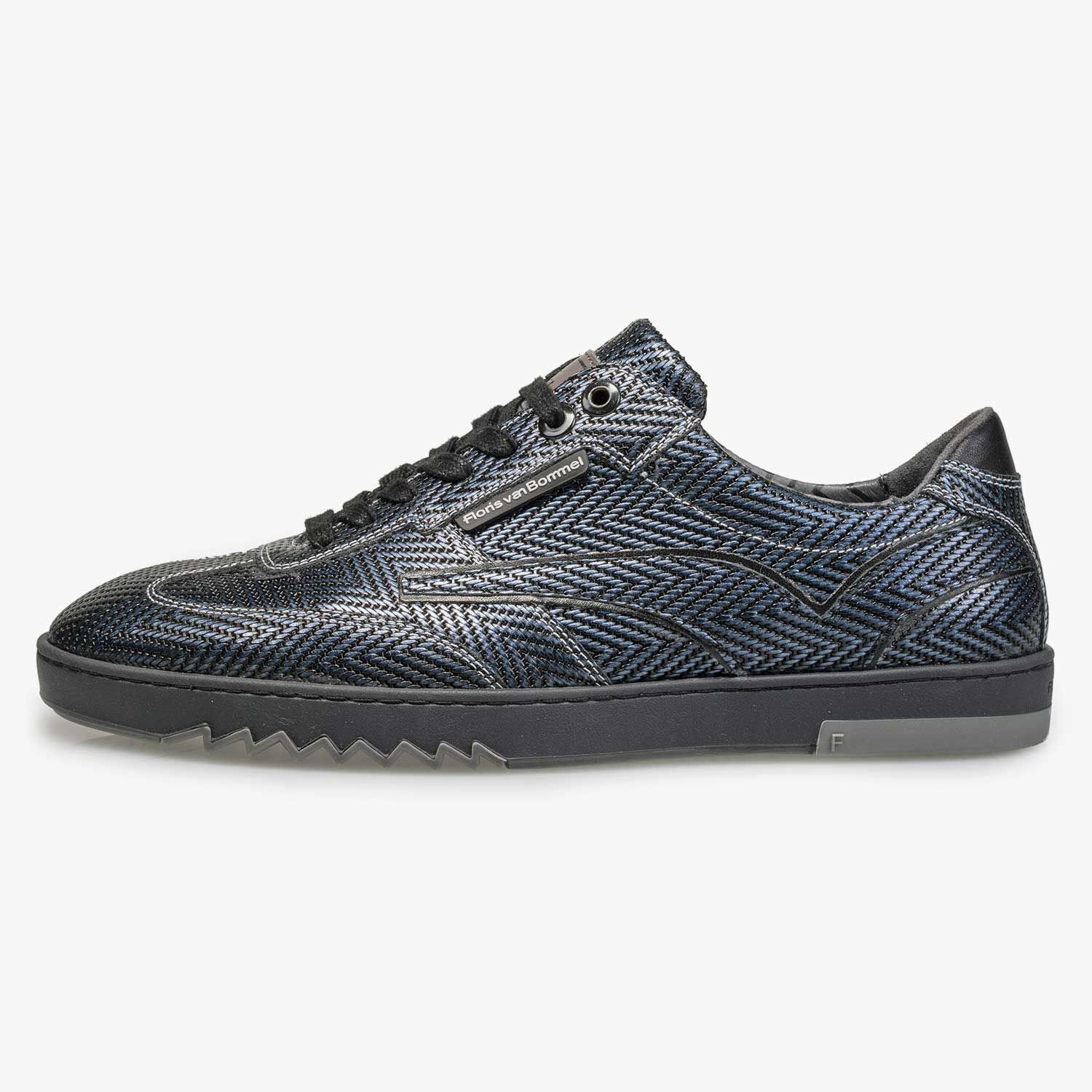 Sneaker made of metallic leather blue 16074 32 Floris van Bommel