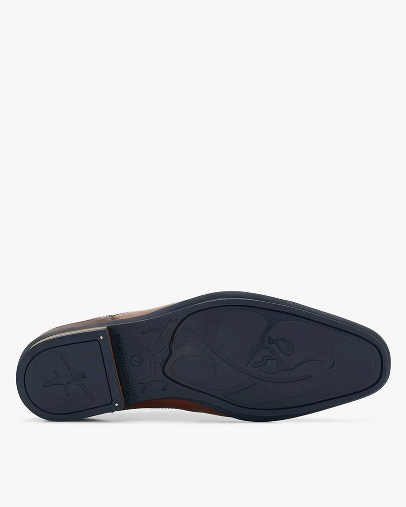 Lace shoe calf leather cognac