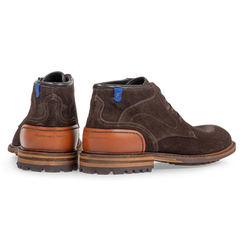 Crepi boot brown suede leather