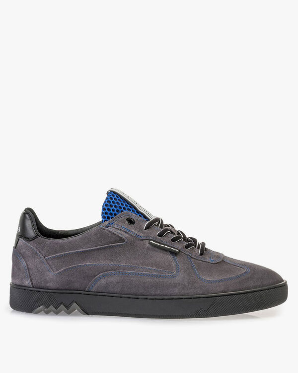 Sneaker grey suede leather