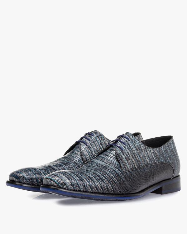 Lace shoe with print grey