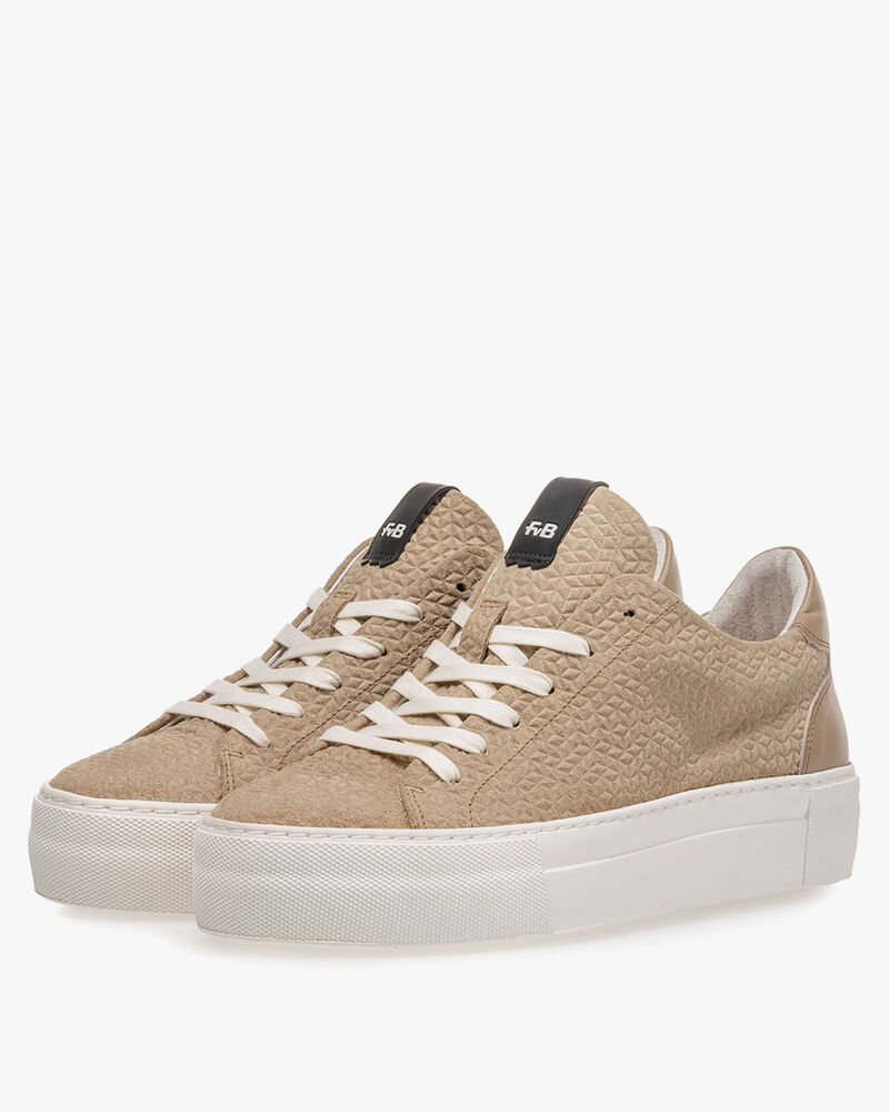 Sneaker suede taupe