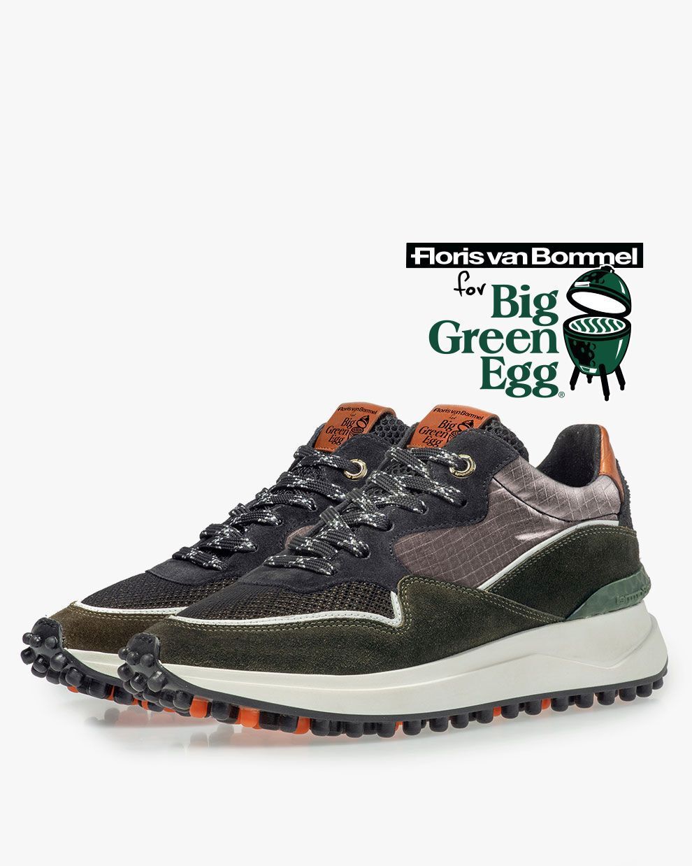 Noppi sneaker suede green SFM-10060-51-01 | Floris van Bommel®