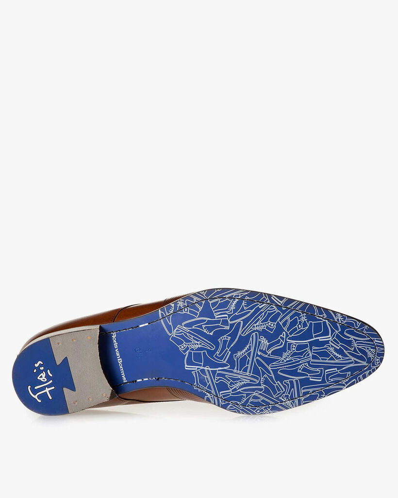 Lace shoe calf leather cognac