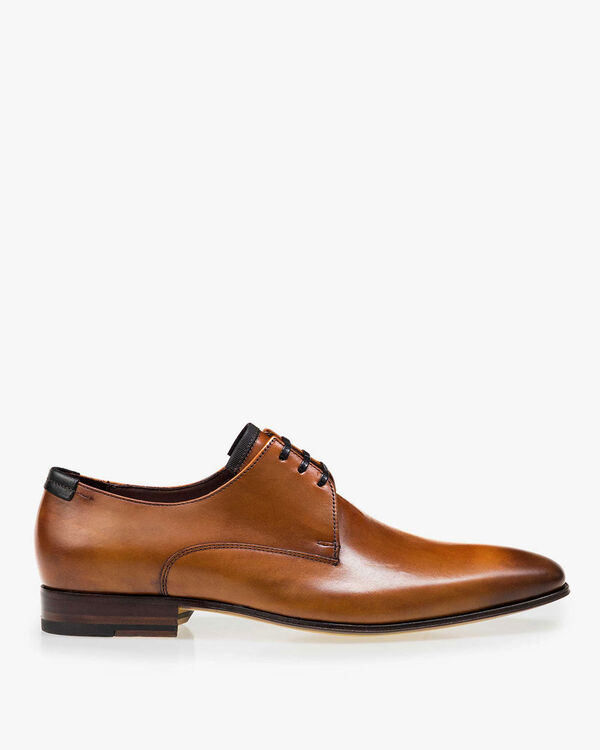 Lace shoe calf leather cognac