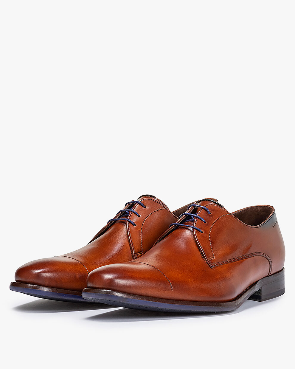 Lace up shoes men De Stijler 34.00 Dark cognac Floris van Bommel
