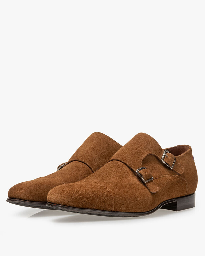 Monk strap suede brown