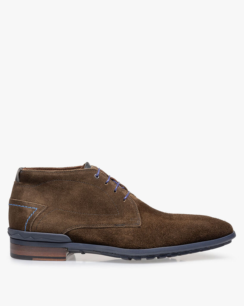 Lace boot suede green