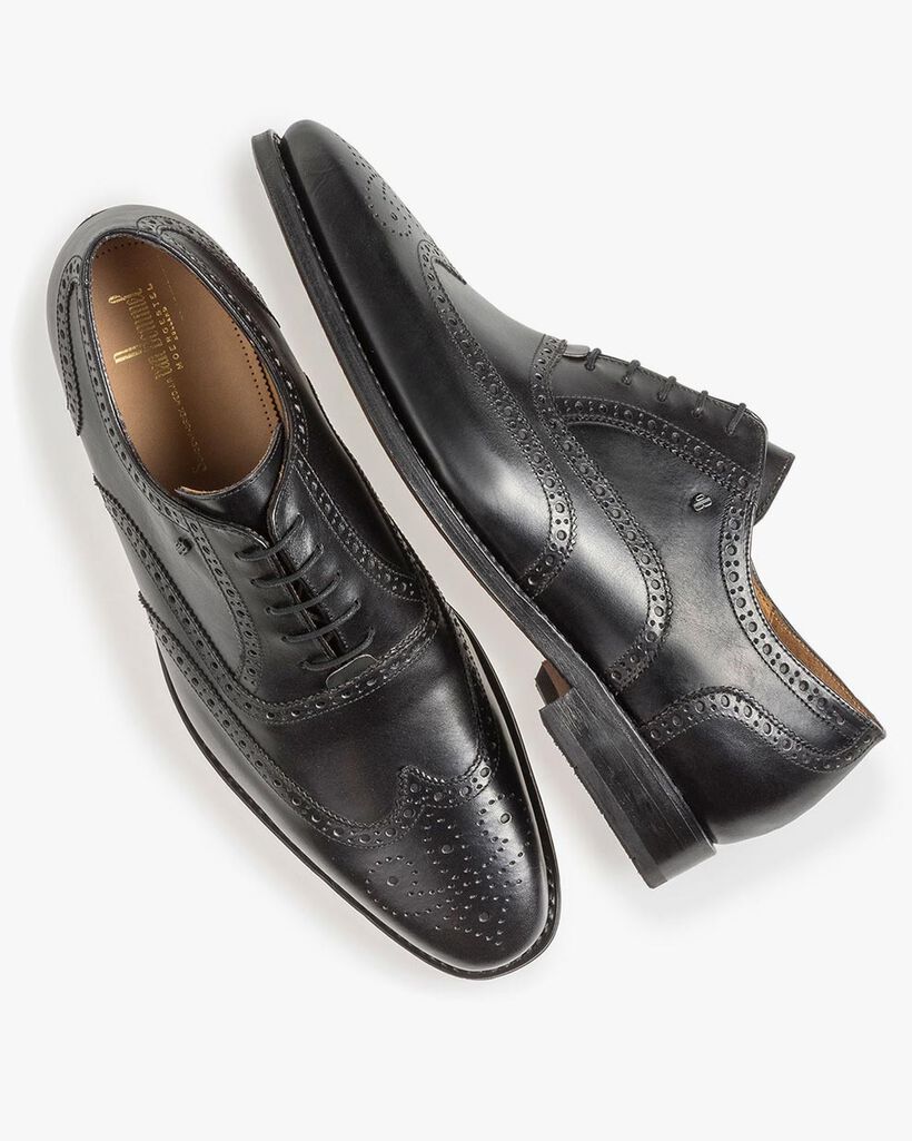 Black calf leather brogue