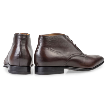 Dark brown calf leather lace shoe