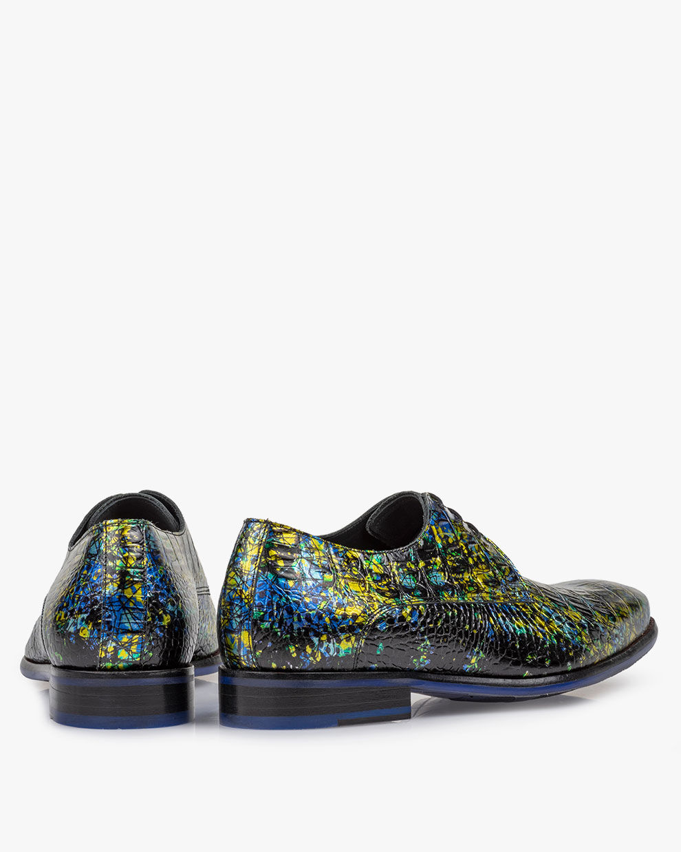 Printed best sale leather shoes