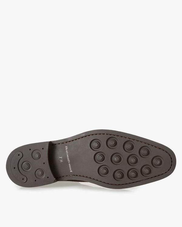 Lace boot suede leather brown