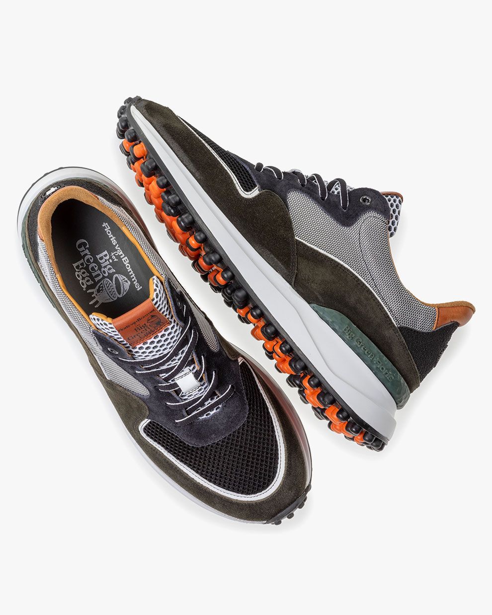 Noppi sneaker suede green SFM-10060-51-01 | Floris van Bommel®