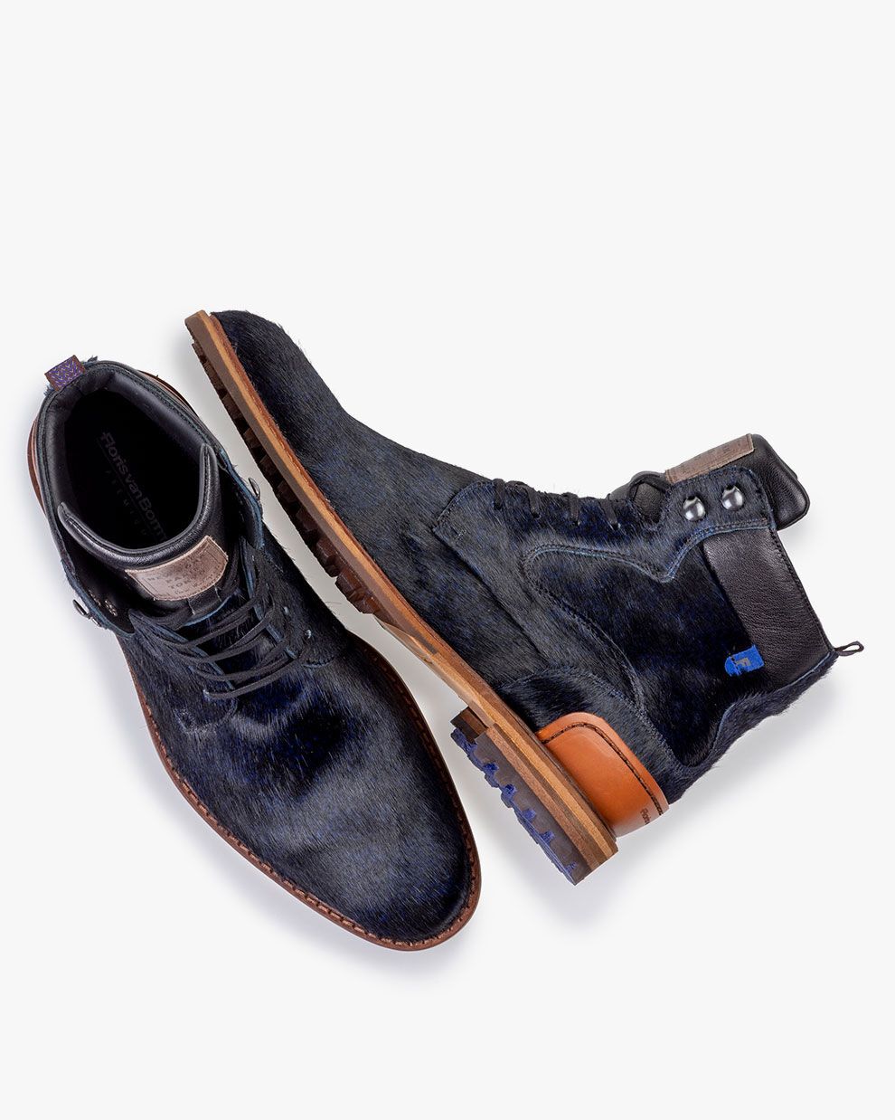 Floris van Bommel 20058/05 off white pony multi zwart maat 43.5 -  Schoenen.nl