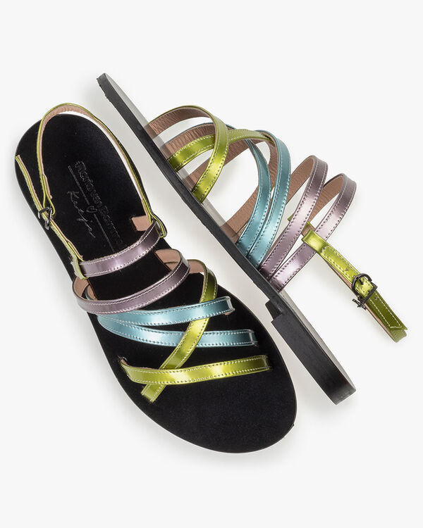 Sandal patent leather green