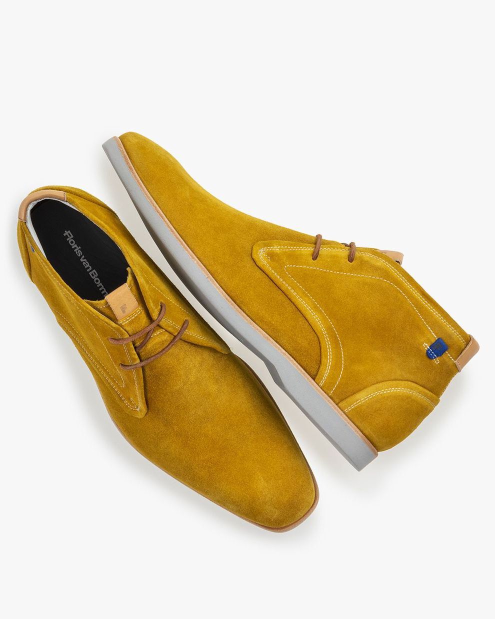 Boot suede leather yellow 20280 06 Floris van Bommel Official