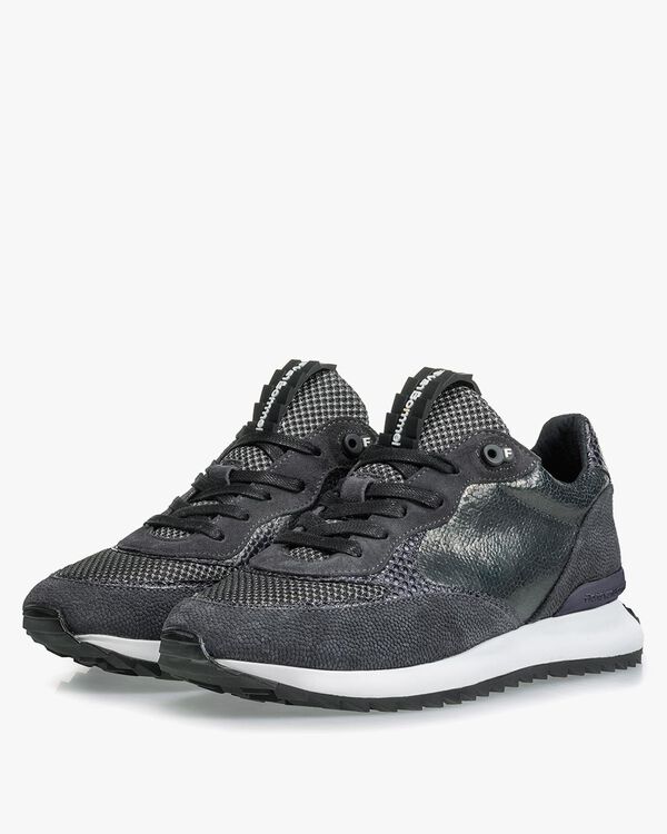 Sneaker printed suede grey