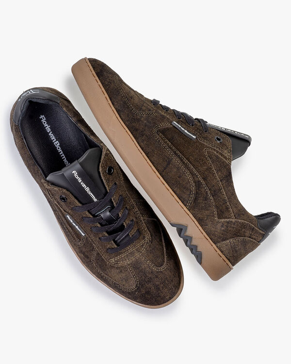 Sneaker suede dark green