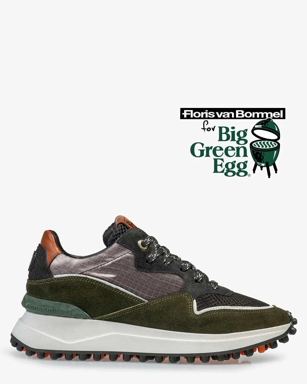 Noppi sneaker suede green SFM-10060-51-01 | Floris van Bommel®