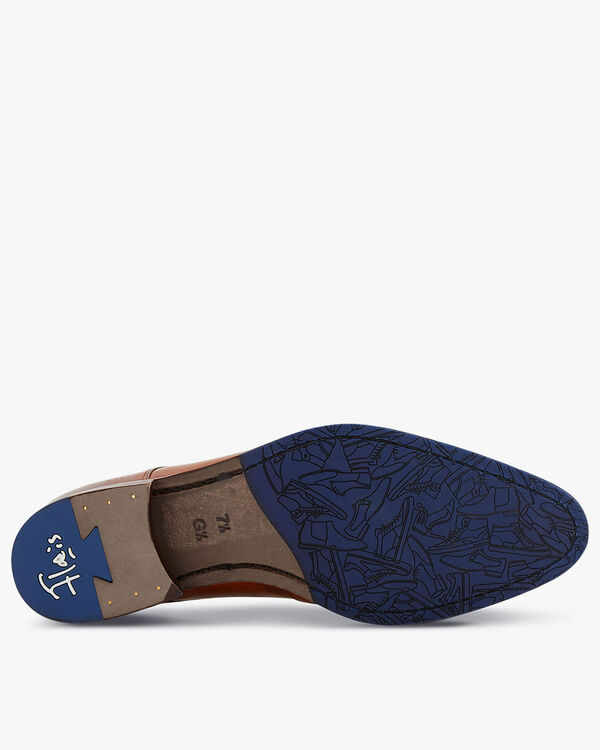 Lace shoe calf leather cognac