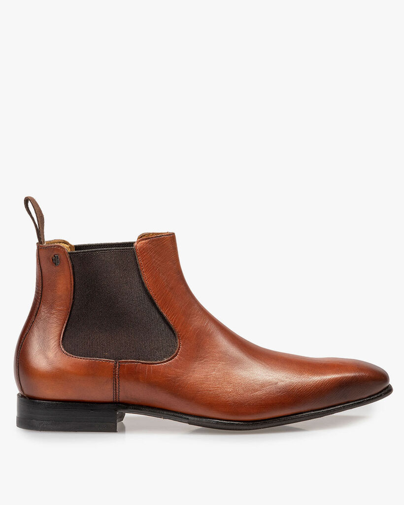 Leather Chelsea boot dark cognac