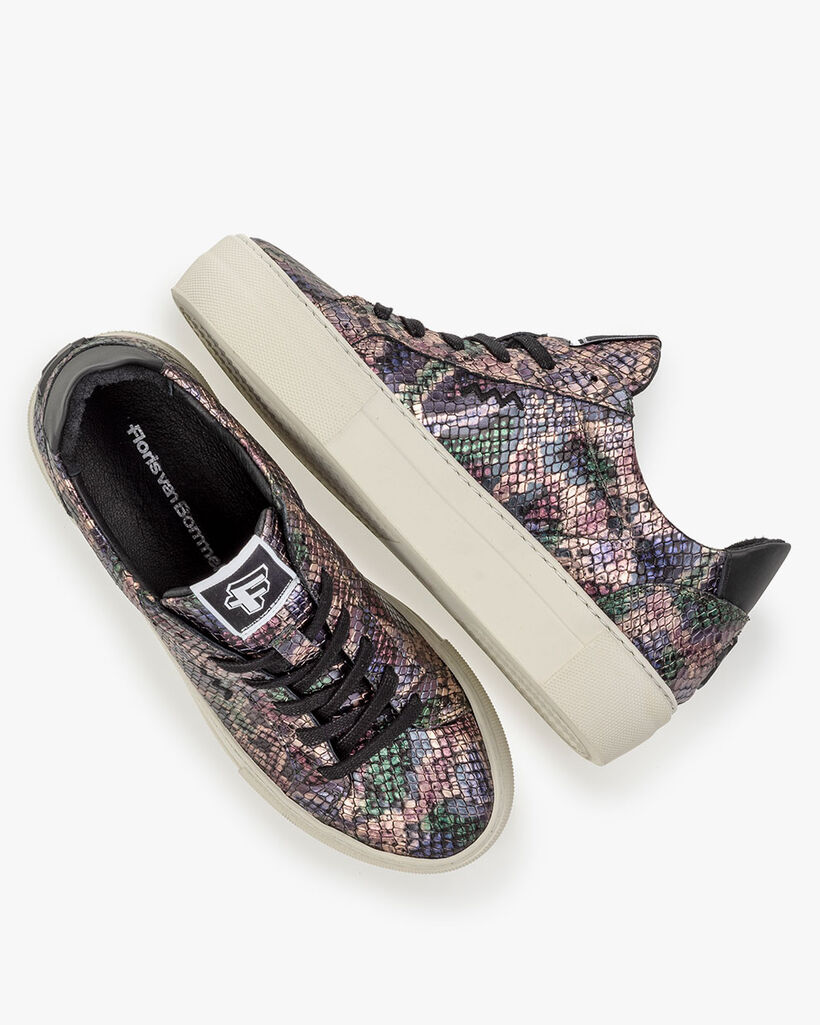 Sneaker metallic print pink