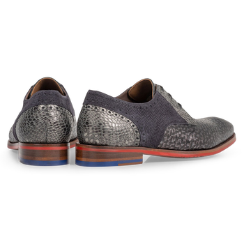 Lace shoe grey metallic