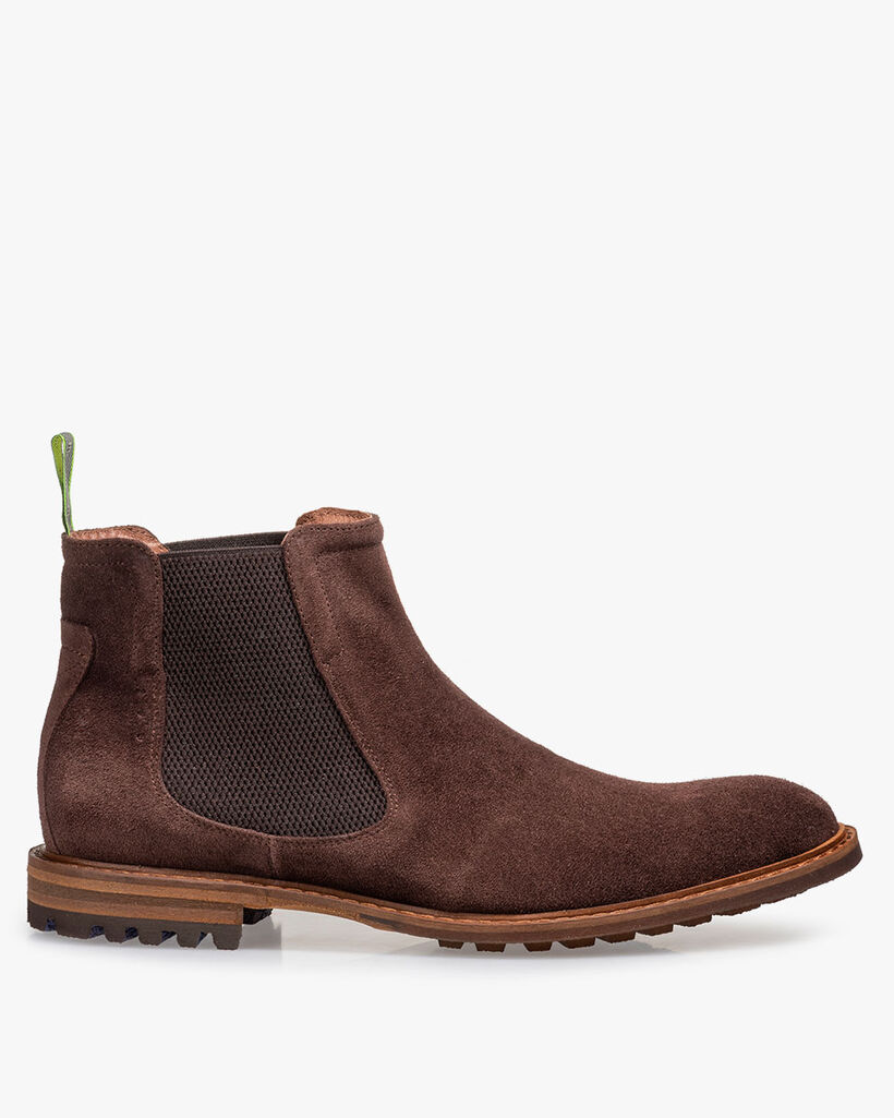 Chelsea boot suede dark brown
