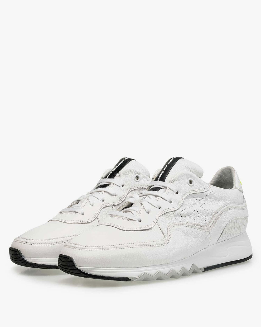 Floris van Bommel Heren Lage sneakers 16093 Wit - Schoenen.nl