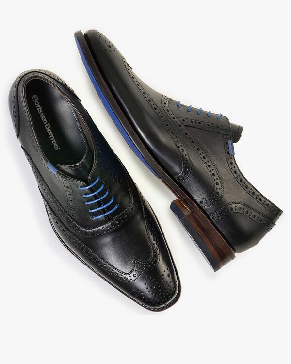 Lace shoe calf leather black