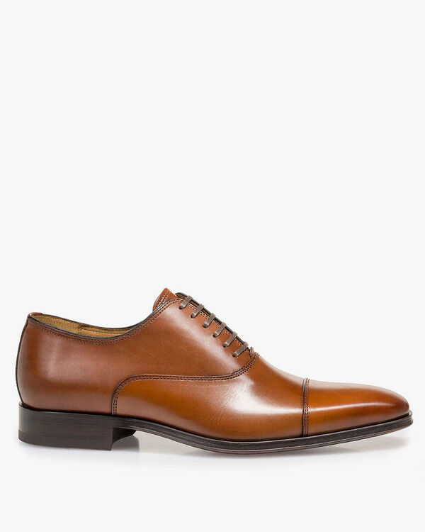 Lace shoe calf leather cognac