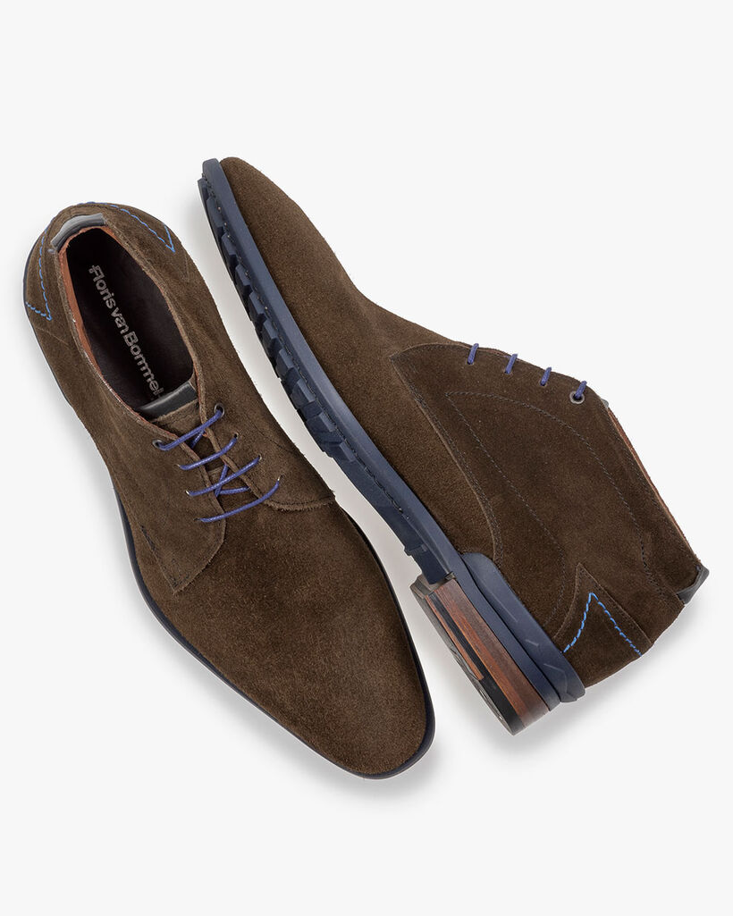 Lace boot suede green