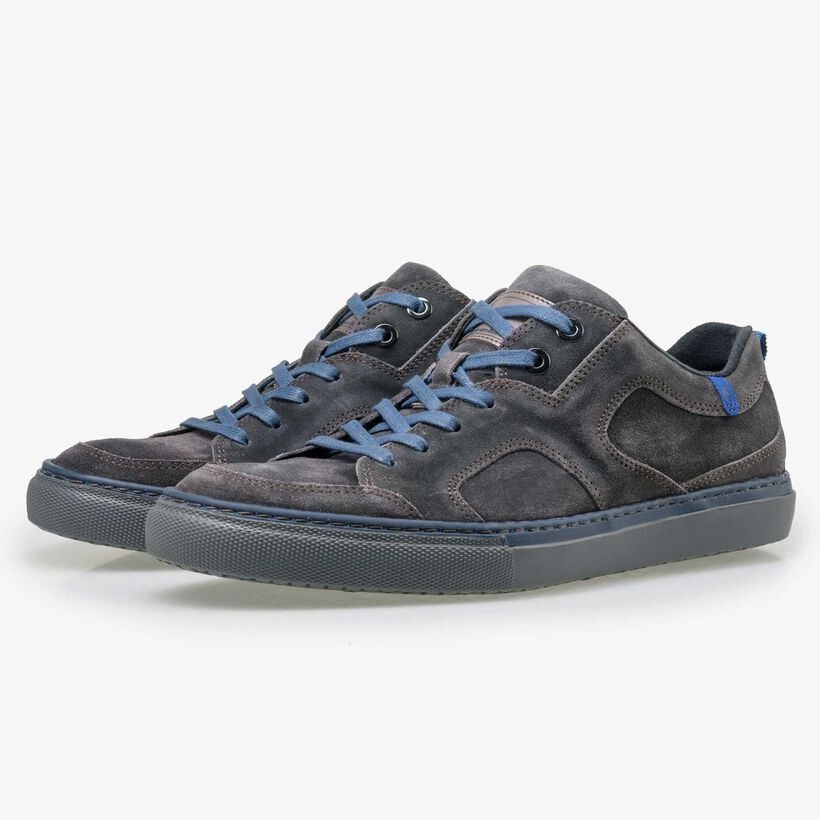 Floris van Bommel men’s grey suede leather sneaker