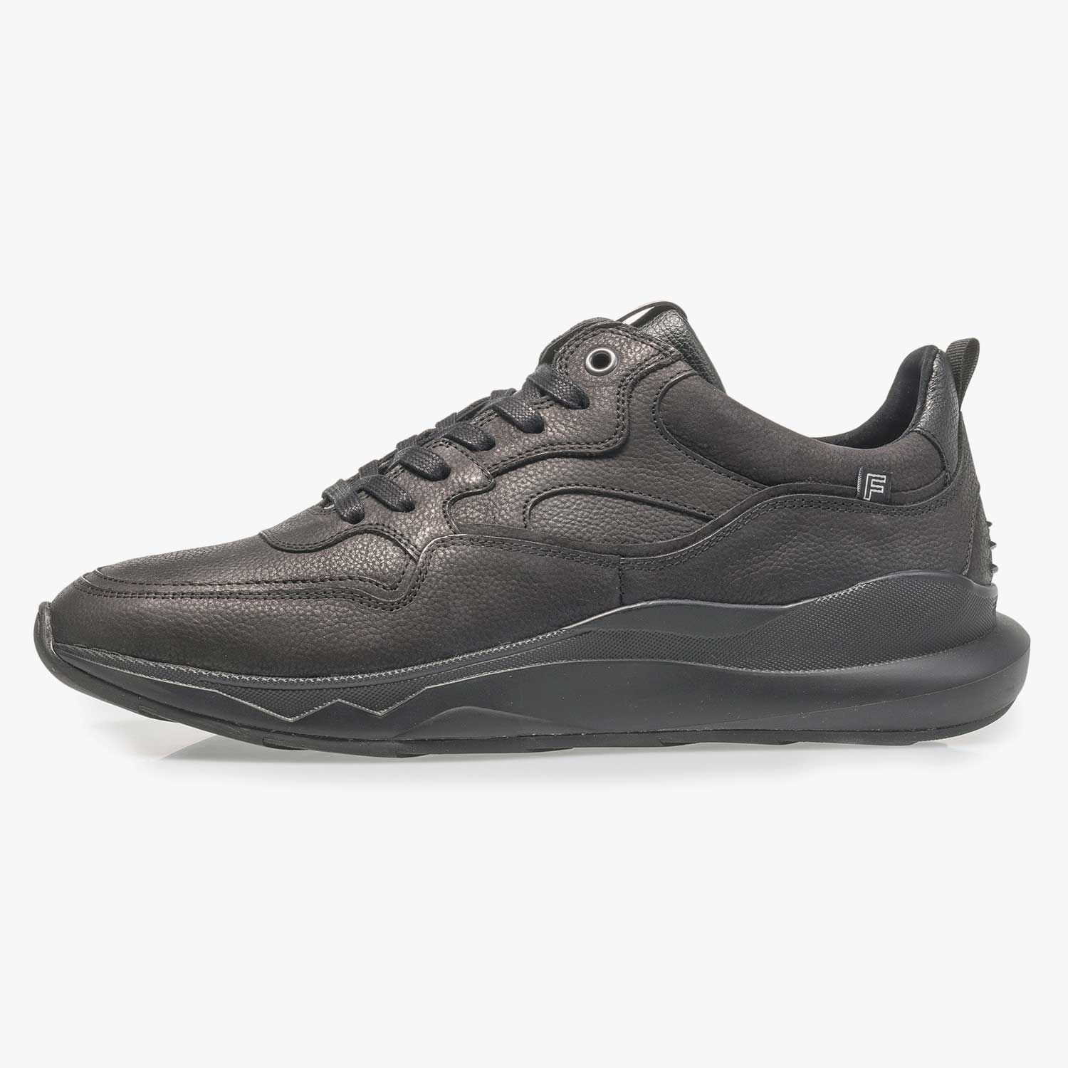 KIM black men's nubuck leather sneakers