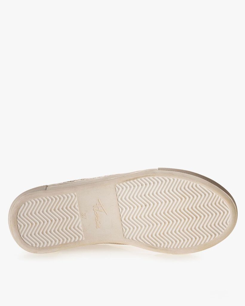 Sneaker metallic print taupe