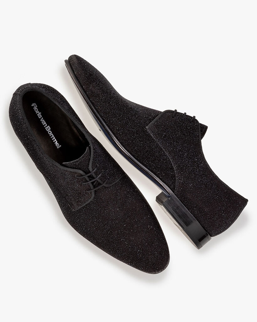 Lace shoe suede black