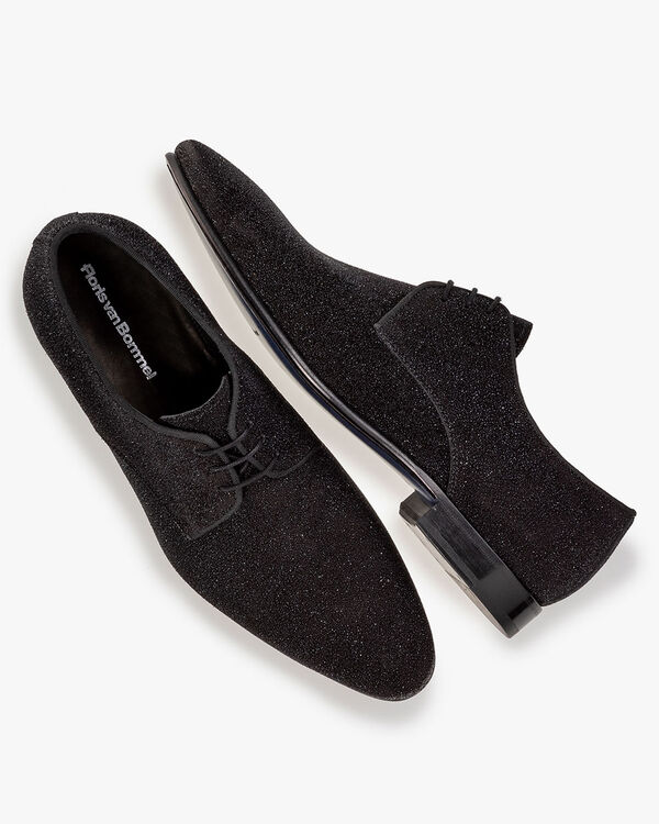 Lace shoe suede black