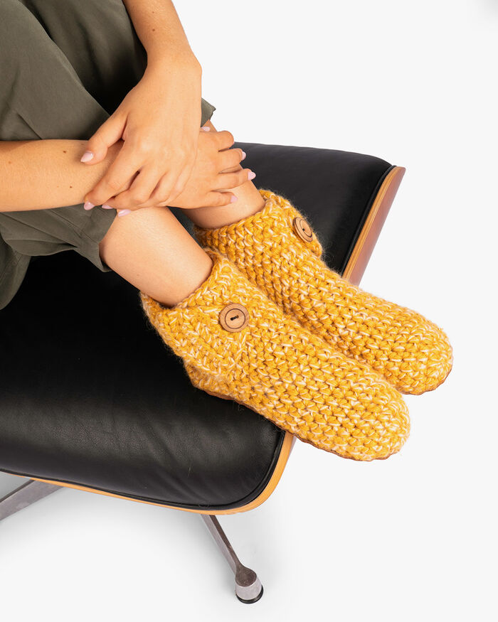 Kingdom of Wow home slippers ocher