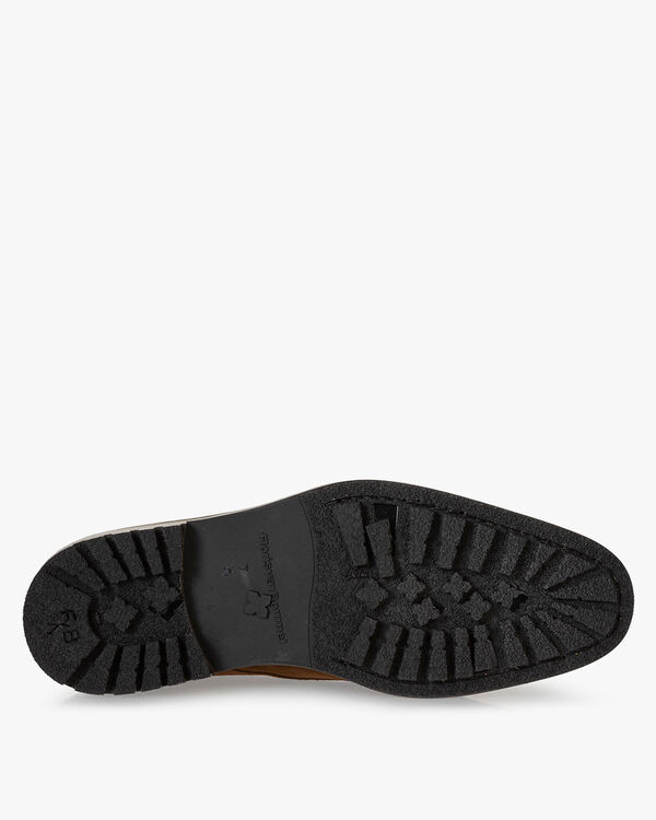 Lace boot suede cognac